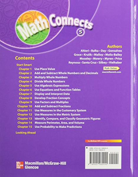 Math Connects, Grade 5, Student Edition (ELEMENTARY MATH CONNECTS)