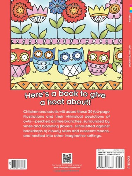 Owls Coloring Book (Dover Coloring Books)