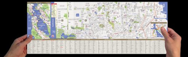 StreetSmart SF San Francisco Map By VanDam -- Laminated City Street pocket map with all attractions, museums, hotels and Bay Area transit information including BART, MUNI and CALTrain, 2016 Edition