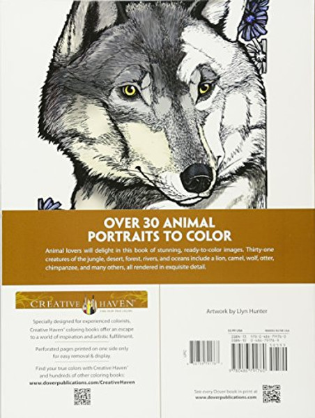 Creative Haven Wild Animal Portraits Coloring Book (Adult Coloring)