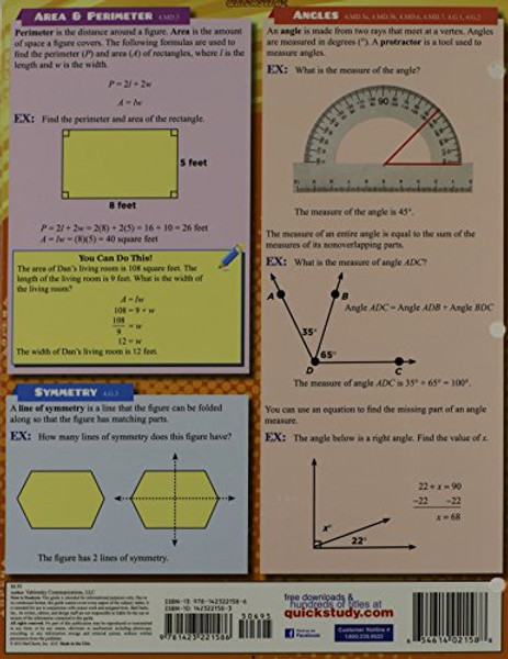 Math Common Core 4Th Grade (Quick Study Academic)