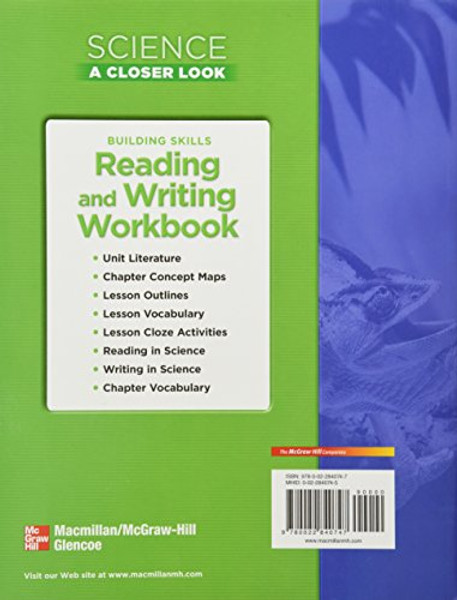 Building Skills Reading and Writing Workbook (Science: A Closer Look, Grade 4)