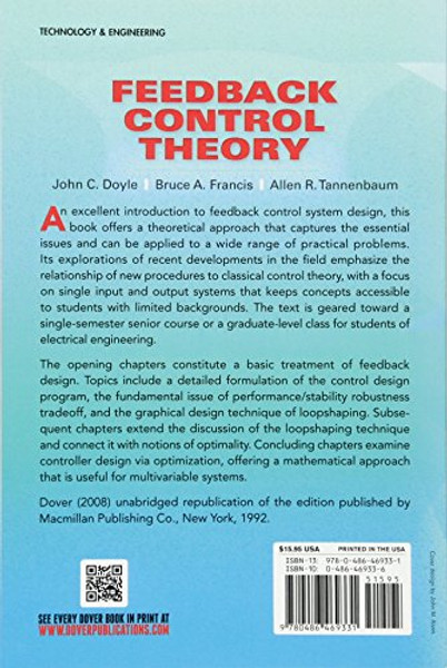 Feedback Control Theory (Dover Books on Electrical Engineering)