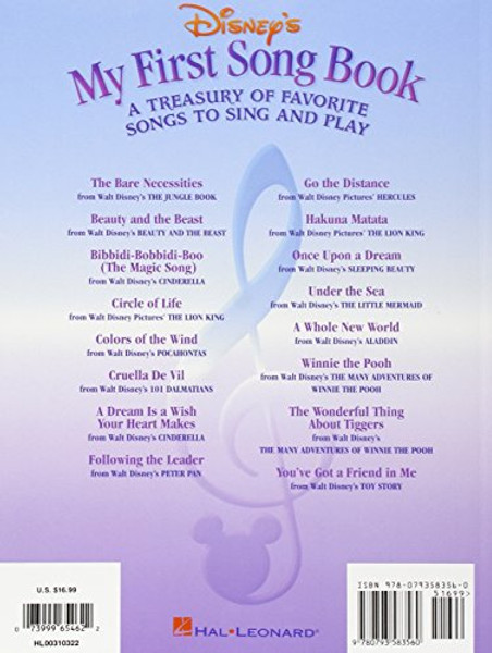 1: Disney's My First Songbook A Treasury Of Favorite Songs To Sing And Play