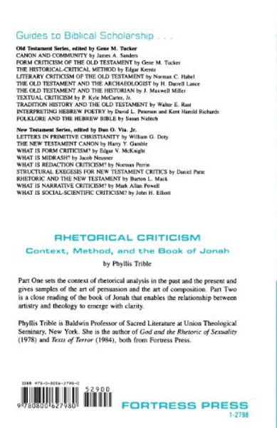 Rhetorical Criticism (Guides to Biblical Scholarship)