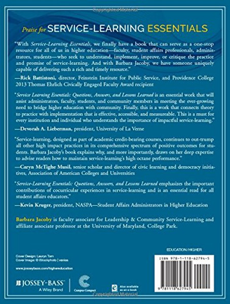 Service-Learning Essentials: Questions, Answers, and Lessons Learned (Jossey-bass Higher and Adult Education Series)