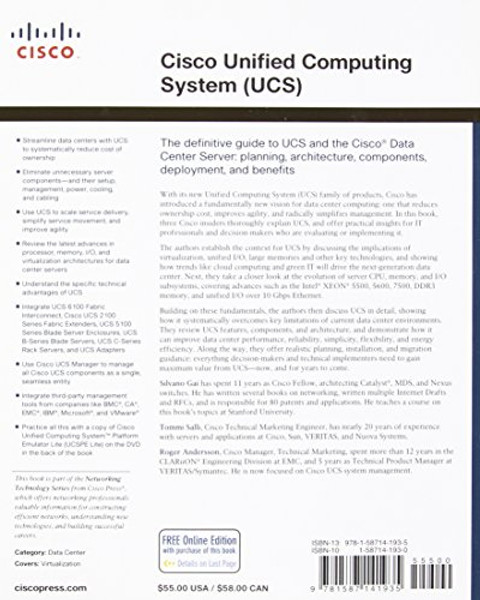 Cisco Unified Computing System (UCS) (Data Center): A Complete Reference Guide to the Cisco Data Center Virtualization Server Architecture (Networking Technology)