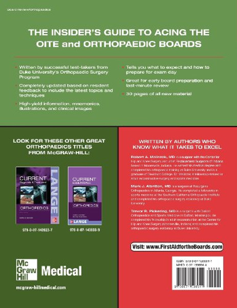 First Aid for the Orthopaedic Boards, Second Edition