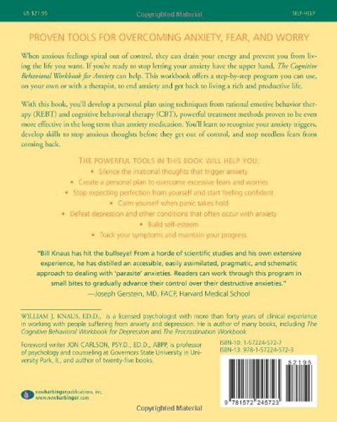 The Cognitive Behavioral Workbook for Anxiety: A Step-by-Step Program