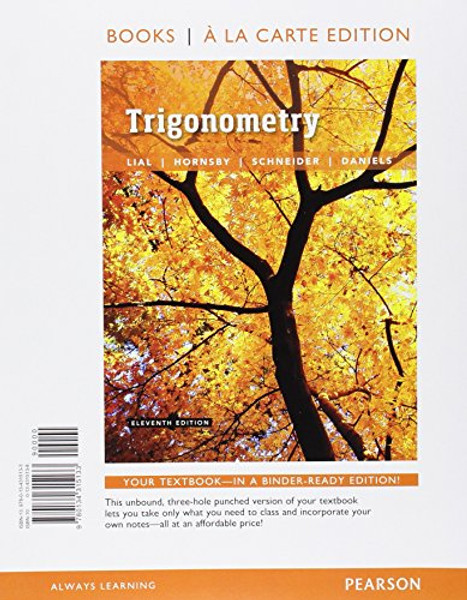 Trigonometry, Books a la Carte Edition (11th Edition)