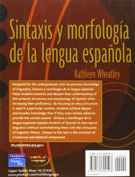 Sintaxis y morfologa de la lengua espaola