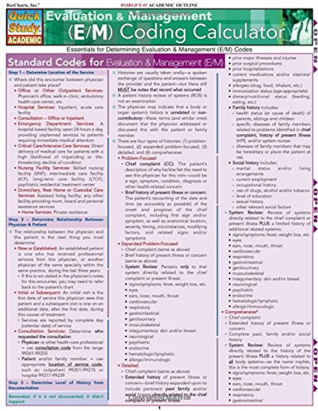 Evaluation & Management (E/M) Coding Calculator (Quickstudy: Academic)