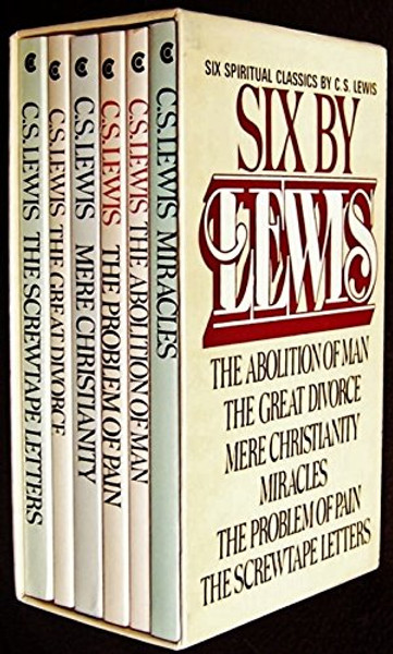 Six by Lewis box set: The Abolition of Man, The Great Divorce, Mere Christianity, Miracles, The Problem of Pain, The Screwtape Letters