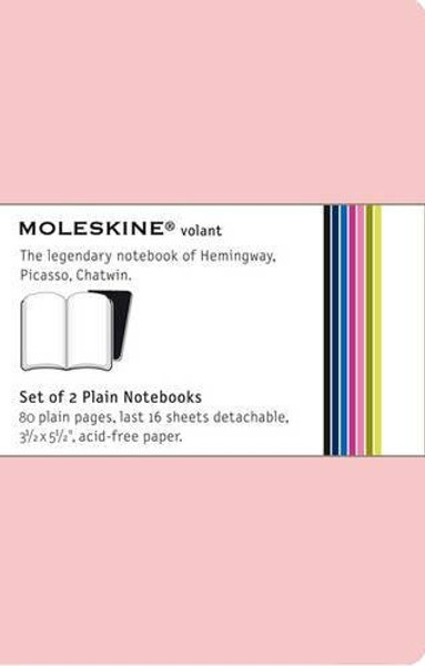 Moleskine Volant Notebook (Set of 2 ), Pocket, Plain, Pink Magenta, Magenta, Soft Cover (3.5 x 5.5)