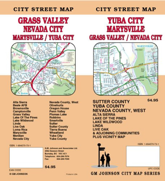 Yuba City - Marysville - Grass Valley - Nevada City Street Map