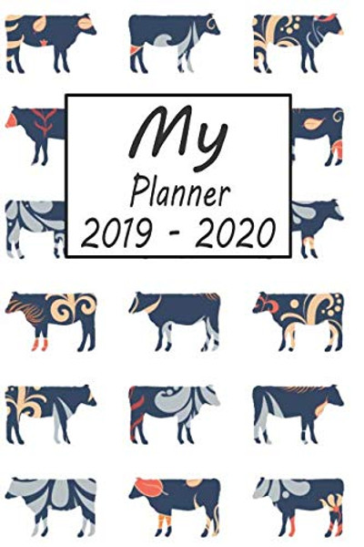 My Planner 2019 - 2020: Cow Pattern Weekly Planner 2019 - 2020: 24 Month Agenda - Calendar, Organizer, Notes, Goals & To Do Lists