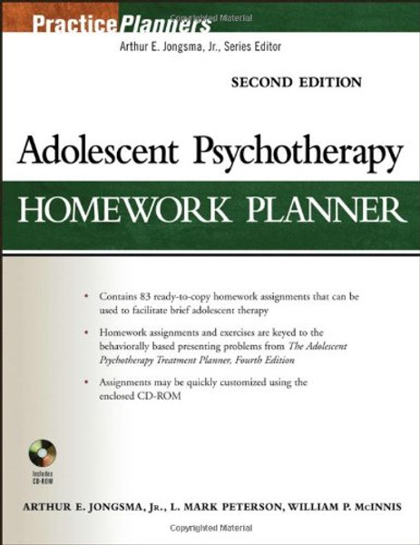 Adolescent Psychotherapy Homework Planner