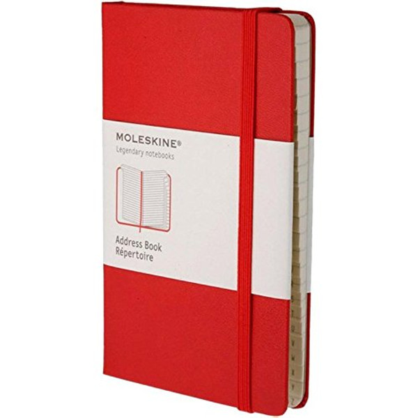 Moleskine Classic Desk Address Book, Large, Red, Hard Cover (5 x 8.25) (Classic Notebooks)