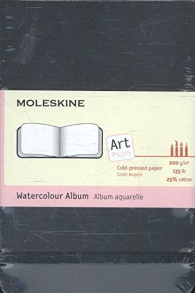 Moleskine Art Plus Watercolor Album, Pocket, Black, Hard Cover (3.5 x 5.5) (Classic Notebooks)