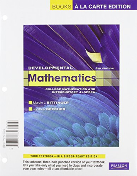 Developmental Mathematics, Books a la Carte Plus MML/MSL Student Access Code Card (for ad hoc valuepacks) (8th Edition)
