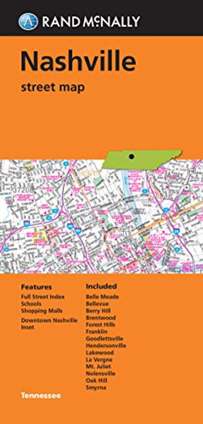 Folded Map: Nashville Street Map