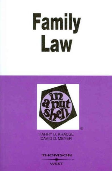 Family Law in a Nutshell, 5th (In a Nutshell (West Publishing)) (Nutshell Series)