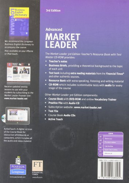 Market Leader Advanced Teacher's Resource Book with Test Master CD-ROM