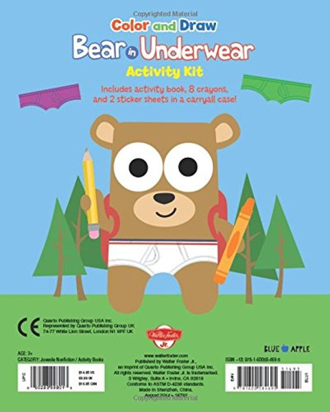 Color and Draw Bear in Underwear Activity Kit: Includes activity book, crayons, and stickers in a carryall case!