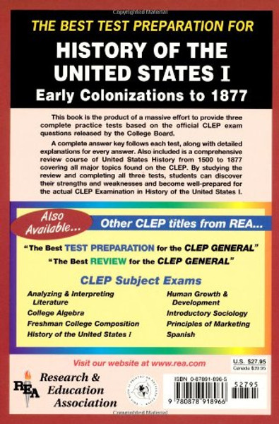 CLEP History of the United States I (CLEP Test Preparation)