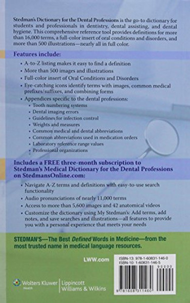 Stedman's Medical Dictionary for the Dental Professions, 2nd Edition