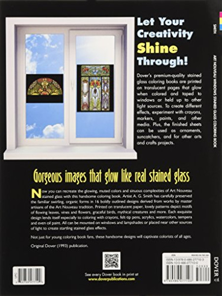 Art Nouveau Windows Stained Glass Coloring Book (Dover Design Stained Glass Coloring Book)