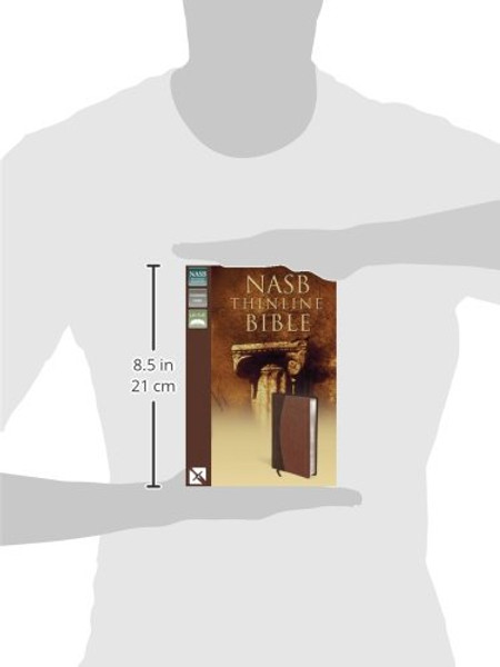 NASB, Thinline Bible, Imitation Leather, Brown, Red Letter Edition