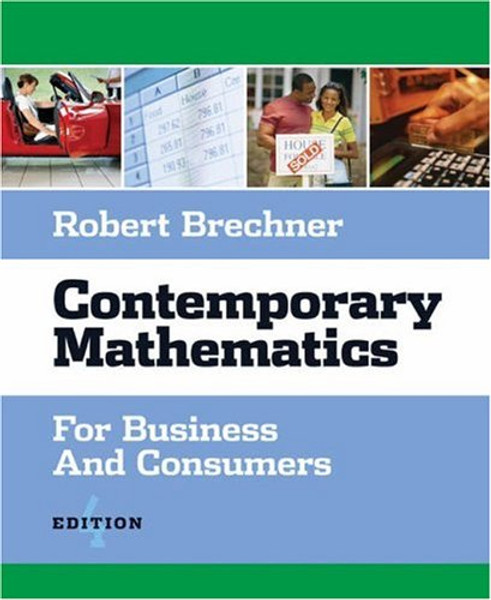 Contemporary Mathematics for Business and Consumers (with CD-ROM)