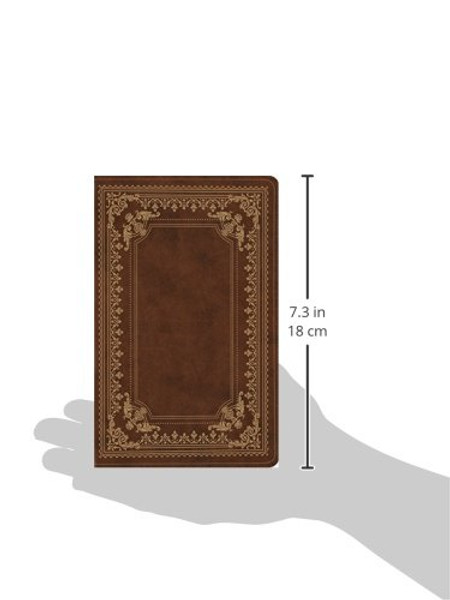 ESV Large Print Compact Bible (TruTone, Brown, Classic Frame Design)