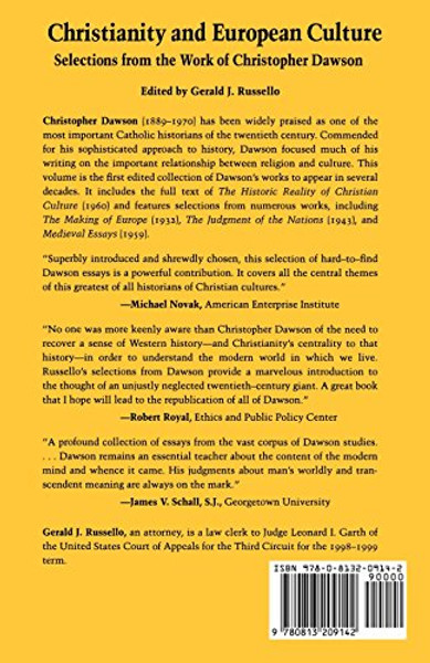 Christianity and European Culture: Selections from the Work of Christopher Dawson (Worlds of Christopher Dawson)
