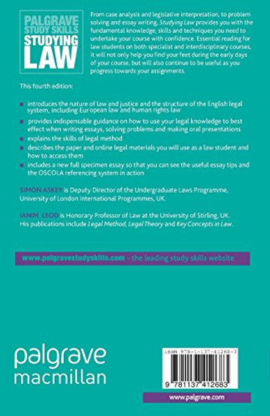 Studying Law (Palgrave Study Skills)