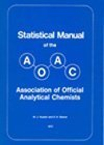 Statistical Manual of the Association of Official Analytical Chemists