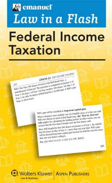 Law in a Flash Cards: Federal Income Tax, 2010
