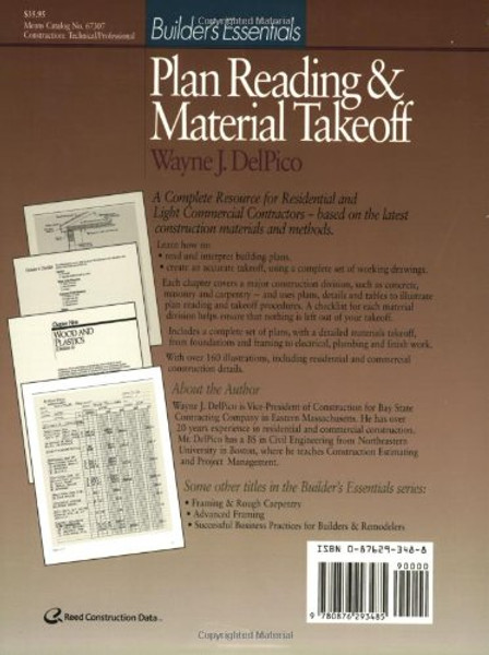 Builder's Essentials: Plan Reading & Material Takeoff