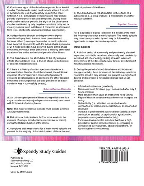DSM-5 Diagnostic and Statistical Manual (Mental Disorders) Part 1 (Speedy Study Guides)