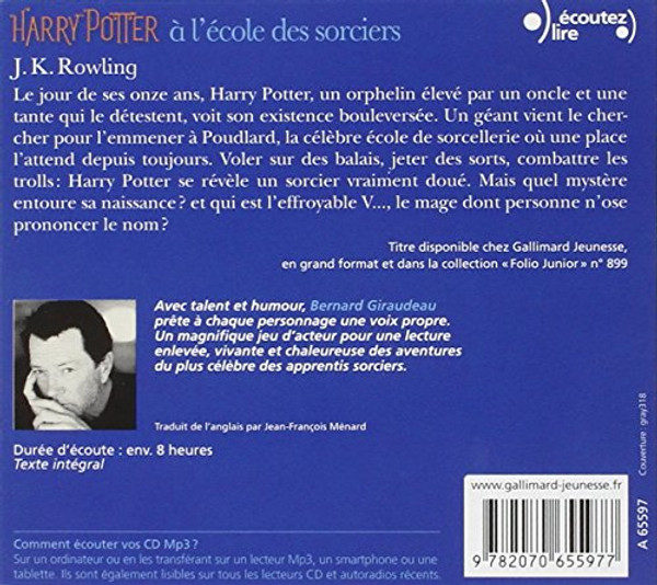 Harry Potter, I : Harry Potter  l'cole des sorciers [Livre Audio (French Edition)