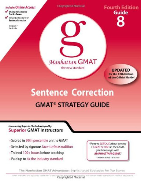 Sentence Correction GMAT Preparation Guide, 4th Edition (8 Guide Instructional Series)