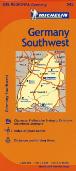 Michelin Germany Southwest Map 545 (Maps/Regional (Michelin))