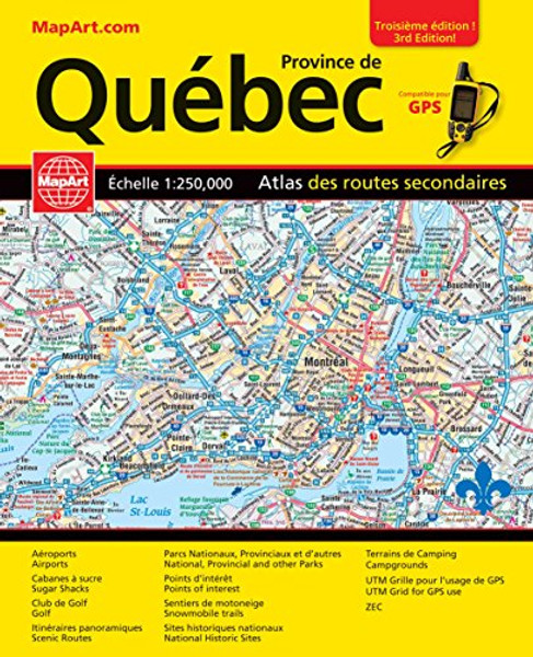 Quebec Road Atlas (Mapart's Provincial Atlas) (English & French Edition) (English and French Edition)