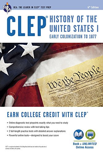 CLEP History of the U.S. I Book + Online (CLEP Test Preparation)