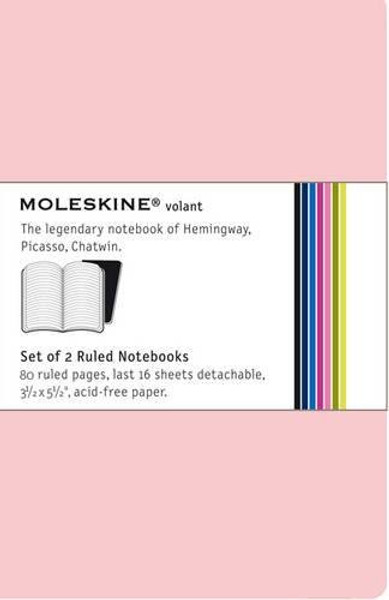 Moleskine Volant Notebook (Set of 2 ), Pocket, Ruled, Pink Magenta, Magenta, Soft Cover (3.5 x 5.5)