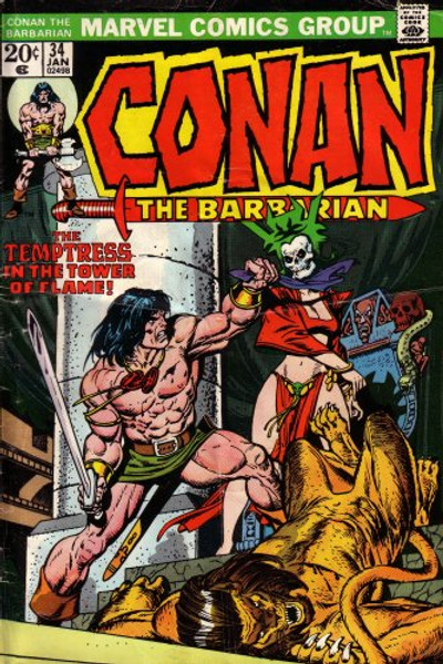 Conan the Barbarian: The Temptress in the Tower of Flame! (Vol. 1, No. 34, January 1974)