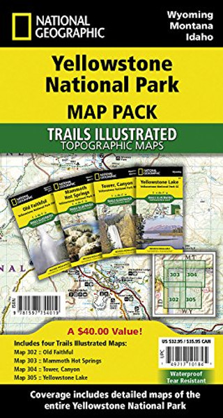Yellowstone National Park [Map Pack Bundle] (National Geographic Map) (National Geographic Trails Illustrated Map)