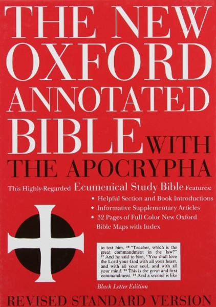 The New Oxford Annotated Bible with the Apocrypha, Revised Standard Version, Expanded Edition (Genuine Leather Black 8914A)