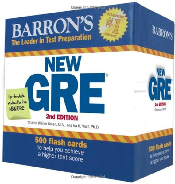 Barron's New GRE Flash Cards, 2nd Edition